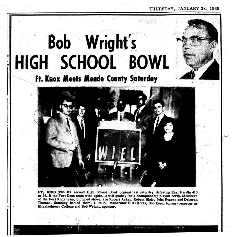 Bob Wright's High School
                Bowl