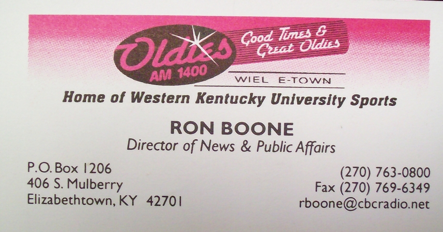 Ron
                        Oldies Business Card